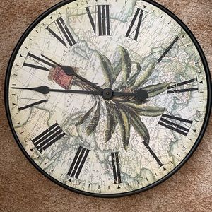 Palm tree wall clock